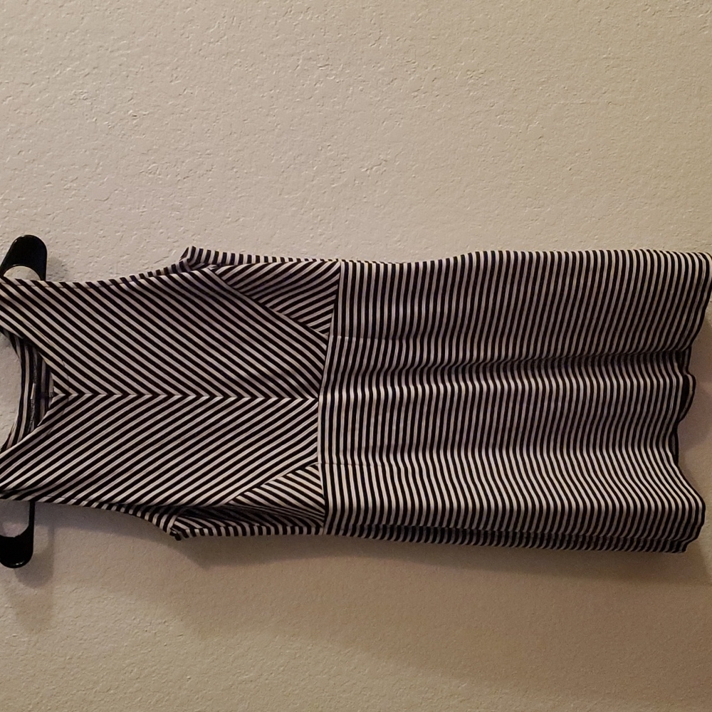 2 for $20 Black and White Striped Dress size Large